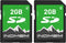 INDMEM 2GB SD Card, 2 Pack 2GB Class 4 Flash Memory Card 2G