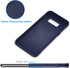 JETech Slim Fit Case for Samsung Galaxy S8, Thin Phone Cover with Shock-Absorption, Carbon Fiber Design, Blue