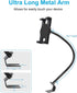 woleyi 20-inch 4-13" Car or Truck Seat Rail Tablet Mount, Heavy Duty Gooseneck Car Floor Tablet Holder Bolt Stand