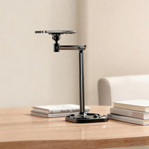 Srnyow 2Pcs Adjustable Magnetic iPhone Stand for Desk, Phone MagStand for Filming, Phone Holder Stand Compatible