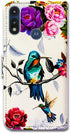 Case for Moto E 2020/Motorola E, Hummingbird in Flowers Leather Flip Wallet Case Cover with Card Slot Holder