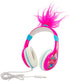 eKids Trolls Band Together Headphones for Kids, Wired, Tangle Free with Volume Control, 3.5mm Jack, Headphone Splitter