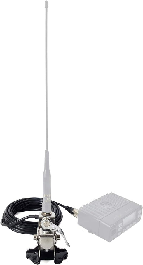 UAYESOK Car Antenna Mount Bracket Clip Trunk Lid Hatchback Mobile Radio Antenna Base with 5M/16.4ft SO239 to PL-259
