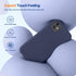 Miracase iPhone 11 Case with Screen Protector, Navy Blue Liquid Silicone Gel, Full Body Shockproof Protection, 6.1 inch.