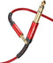 JSAUX 4FT Stereo Audio Cable, 6.35mm Male to 3.5mm Male TRS, Bidirectional for Guitar, iPod, Laptop, Speaker, Red
