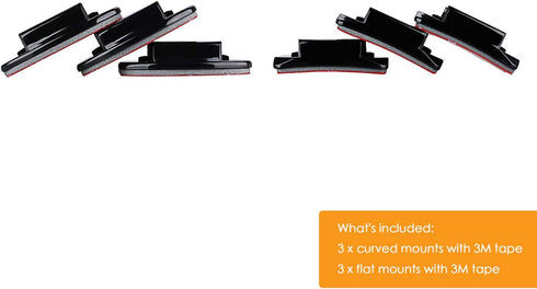 Sametop Helmet Adhesive Sticky Mounts - Curved & Flat 3M Mount for GoPro & DJI Osmo Cameras (6 Packs)