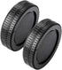 Micro 4/3 Body Cap and Lens Rear Cap Cover Replacement Set for Olympus/Panasonic M4/3 Cameras, 2 Sets