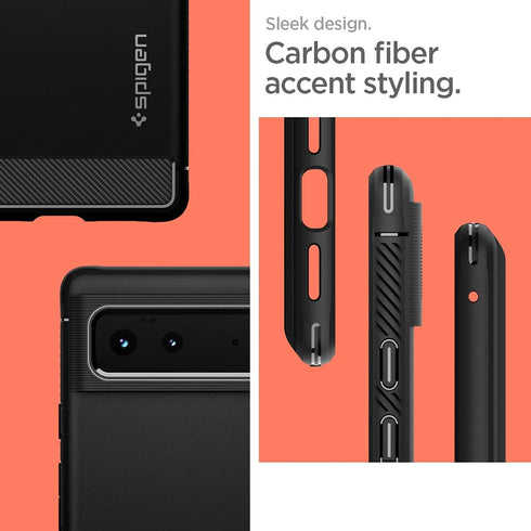 Spigen Rugged Armor Case Designed for Google Pixel 6 (2021) - Matte Black