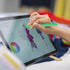 Homoyoyo 7pcs Colorful Drawing Stylus with Tether, Replacement Pen for LCD Writing Tablet, Drawing Board, Doodle Pad