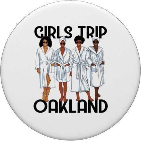 Girls Trip 2024 Oakland PopSockets Standard PopGrip for Black Melanin Women Spa Relax