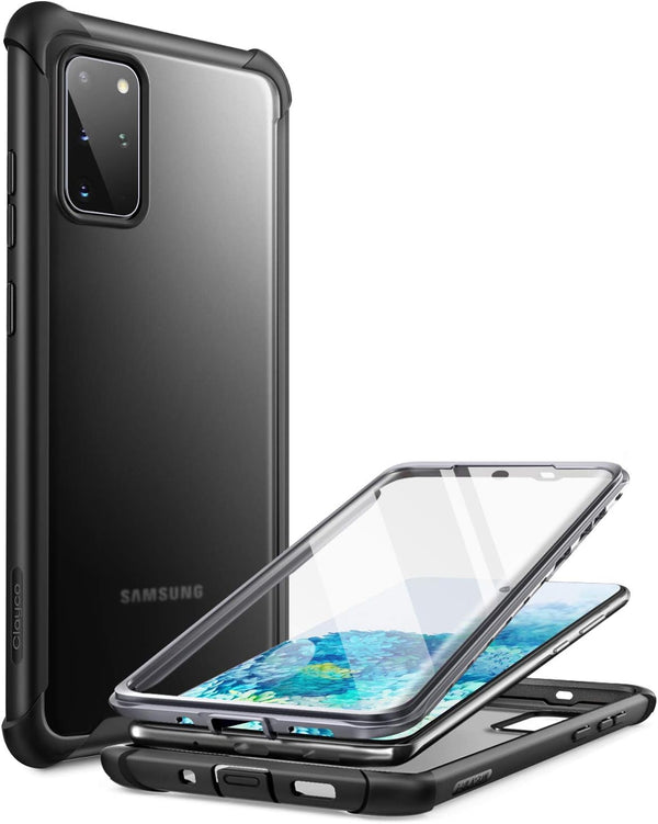 Clayco Forza Series Case for Samsung Galaxy S20 Plus – Built-in Screen Protector, Full-Body Rugged Cover, 6.7 inch,