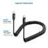 Cable Matters Coiled USB C to USB C Cable, 3A / 60W Fast Charging, Support Apple CarPlay, for iPhone 15/15 Pro