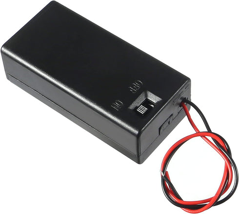 10Pcs 9V Battery Holder with Switch, 9 Volt Battery Case Connector Wire Spring Clip, DIY Plastic Cell Batteries