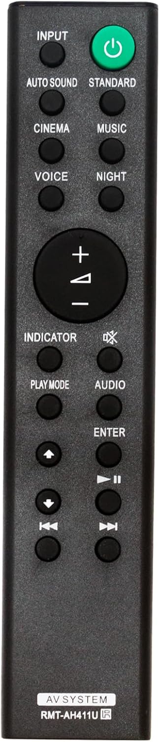 RMT-AH411U Replaced Remote Control Compatible with Sony HT-S100F HT-SF200 HT-SF150 Sound Bar Speaker