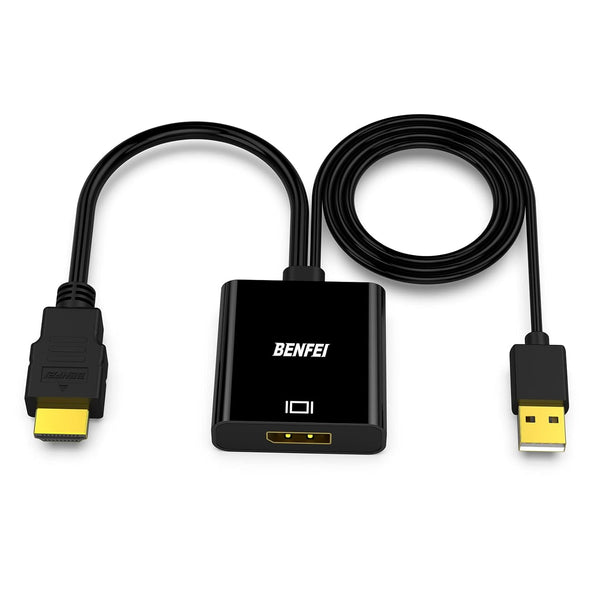 BENFEI HDMI to DisplayPort Adapter, Uni-Directional 4K@60Hz Compatible with Laptop, Xbox 360 One, PS4 PS3