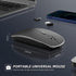 Wireless Mouse Chargeable Portable Silent USB and Type-C Dual Mode Mouse, 3 Adjustable DPI for Laptop, Mac, MacBook,