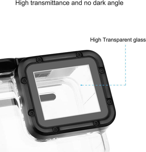 Waterproof Housing Case for GoPro Hero 5 6 7 Black - Underwater Photography Filters, Waterproof up to 147 Feet