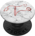 Cute Rose Pink Letter T Initial Monogram Nurse Stethoscope PopSockets PopGrip for Phones & Tablets