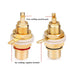 Gold Plated Female RCA Phono Panel Mount Chassis Socket Plug Jack Connector - (6 Pcs)