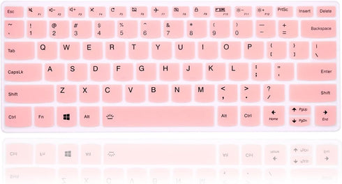English Silicone Keyboard Cover for Lenovo Yoga C940/C740 14", Yoga 930/920 13.9", Flex 14, Pink