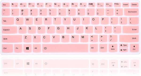 English Silicone Keyboard Cover for Lenovo Yoga C940/C740 14", Yoga 930/920 13.9", Flex 14, Pink