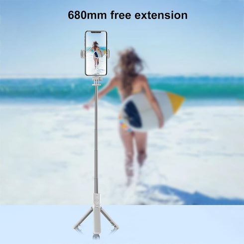 Zopsc Bluetooth Selfie Stick Tripod, Adjustable Height Phone Holder with Remote, Foldable Design for Horizontal