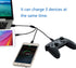 Herfair 3-in-1 Micro USB Splitter, 480Mbps Data Sync, 3 USB to Multi Micro USB Adapter Wires Leads for All Micro USB Equipped Devices