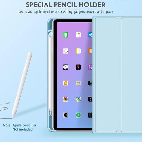 Keyboard Case with Mouse for iPad Pro 13 Inch (2024), Ultra Thin Bluetooth Keyboard with Pencil Holder, Mist Blue