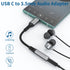 USB Type C to 3.5mm Female Headphone Jack Adapter, (3-Pack) USB C to Aux Audio Dongle Cable Cord for iPhone 15 Plus 15 Pro Max, Samsung Galaxy S24 S23+ S22 S21 S20 Ultra, Note 20, Pixel XL, iPad Pro