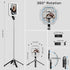 M MYBAT PRO 8" LED Selfie Light with Stand, Dimmable LED Light for Makeup/Live Stream, Tripod, Phone Holder & Wireless