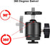 Eszkozta Universal 1/4" Swivel Mini Ball Head Screw Tripod Mount (2 Pack), 360 Degree Rotating Base Adapter for DSLR