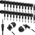 50 Pack Bulk Earbuds for Classroom, Basic Headphones for School Kids, 3.5 MM Earbuds, Individually Bagged (Black)