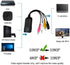 HDMI Mini AV Adapter, HD Converter Box HDMI to Composite RCA AV/CVSB L/R Video 720P 1080P