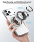 CloudValley 4-in-1, 17/16-12 for Magsafe Phone Grip Holder - Adjustable Dual-Sided Magnetic Finger Ring Stand