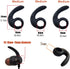 Vezukv (2Black-M) Earbuds Replacement Tips Soft Silicone Earbud Locks Sport Grips Earphones Stabilizer Fins Wings Tips