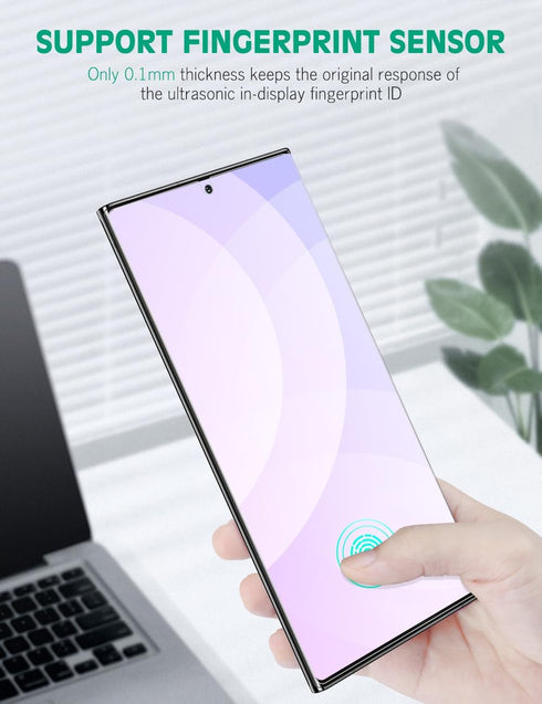 apiker 4 Pack Screen Protector Compatible with Samsung Galaxy Note 10 Plus, Soft TPU Film for Fingerprint Sensor