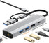 HBFQMDJLX 6-in-2 3.2 3 3.2 3.2,1000Mbps RJ45, USB Hub Docking Station, USB Ports, Gigabit Ethernet, USB-C Power