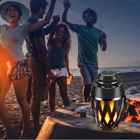 Flame Light Speaker, LED Flame Bluetooth Speakers, Outdoor Portable Stereo with HD Audio and Enhanced Bass