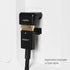 Zeskit HDMI Adapter Male to Female Right Angle, Zinc Alloy Full Shielding, 24K Gold Plated Connectors (SIDE-90/N)