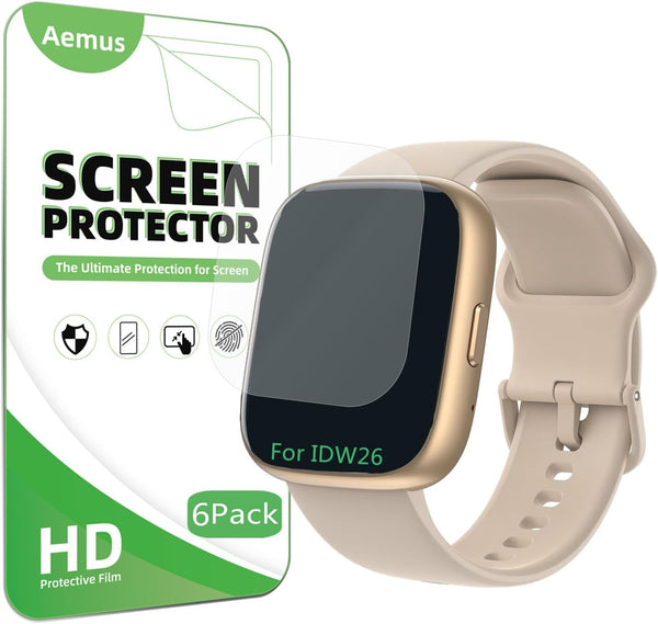 Screen Protector for Faweio IDW26 Smart Watch 1.83" (6 Pack) Clear TPU Soft Film, Compatible with Hikwel/TOOBUR