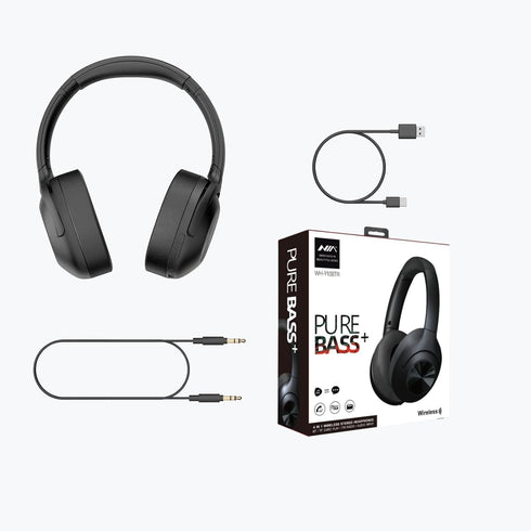 FM Radio Over Ear Headphones: Micro SD Card Wireless and Wired Headset with 30 Hrs Playtime, Lightweight