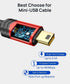 JSAUX Mini USB Cable 2-Pack (3.3ft + 10ft) - USB 2.0 A to Mini B for Ti-84 Plus CE, PS3, GoPro, Cameras, GPS, Dash Cam.