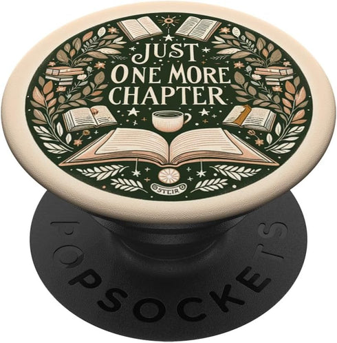 Just One More Chapter Bookish Beige PopSockets Standard PopGrip