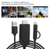 Micro USB/Type-C Adapter HDMI Cable, 1080P Bluetooth Same Screen Cable for Android Mobile Phone to HDMI TV, Monitor