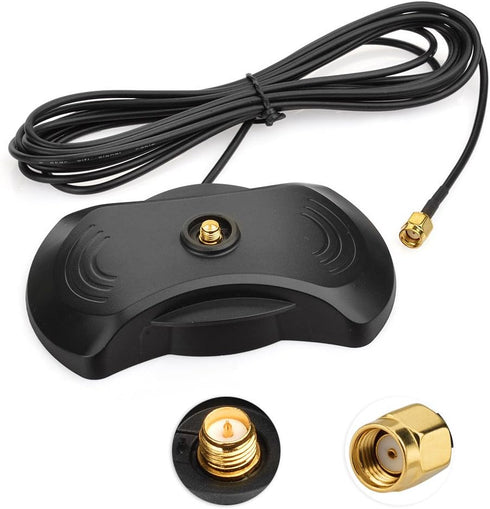Superbat Wi-Fi Antenna Stand Base with RP-SMA Connector and 10ft Extension Cable, 2