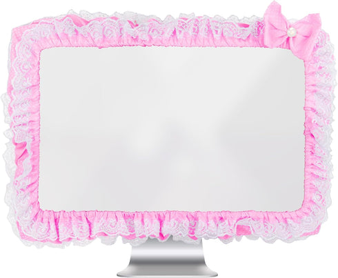 23"-27" Lovely Cute Computer Monitor Cover with Lovely Cute Elastic Pen Pocket