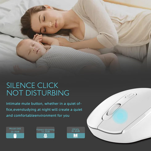 ONE-UP Wireless Mouse, 2.4G Silent Mouse with USB Nano Receiver for Laptop, Chromebook, PC, Mac, Windows