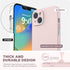 SURPHY iPhone 14 Case with Screen Protector, Liquid Silicone 6.1 inch (2022), Pink Sand, Camera Protection + Soft