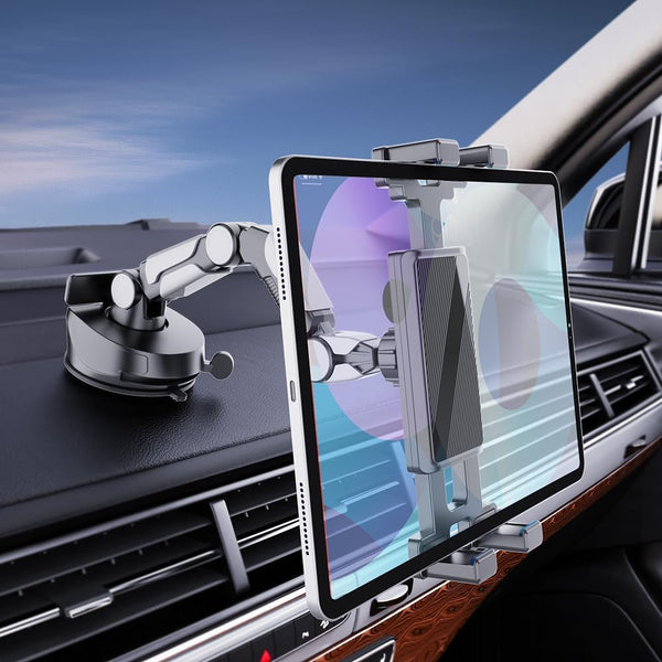 KZSAORN Tablet Holder for Car, Dashboard Tablet Stand with Number Plate, Heavy Duty
