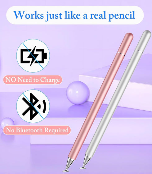 Kenkor 2PCS 2/iPhone/iPad/Samsung/Galaxy/Huawei/Microsoft Stylus Pen for Touchscreen, iPad Pencil High Sensitivity
